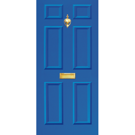 Door Decal Dementia Friendly with Letterbox and Knocker - Blue MINIMUM ORDER 2 PER COLOURWAY